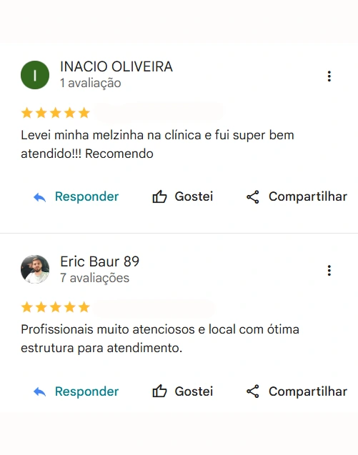 Avaliação 5 estrelas no Google
